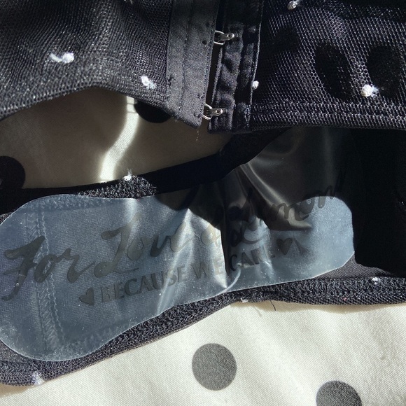 For Love & Lemons 🍋 S Jacinto Dot Black Tulle High Rise Panties Hook & Eye NWT - Picture 9 of 11